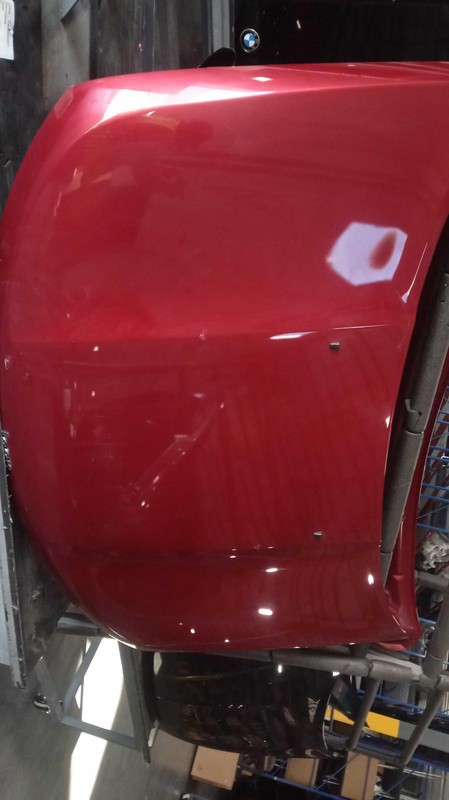 2016 Jeep Compass Hood Panel Red OEM 68079255AG Road Rash Clear Coat Peeling