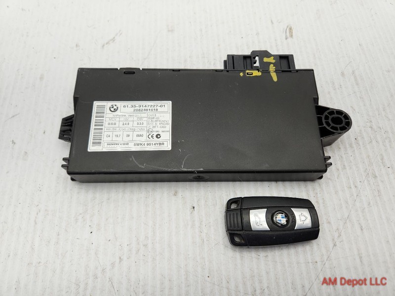 2009 BMW 135i 128i E82 E88 CAS 3 Control Module w Matching Key Fob 61359395656