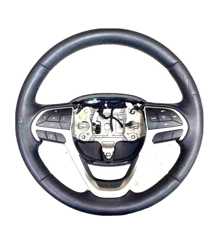 14 21 JEEP CHEROKEE STEERING WHEEL BLACK LEATHER ASSY OEM 5QV34DX0AE
