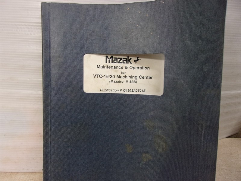 Mazak Maintenance + Operation Manual VTC-16/20 Mazatrol M-32B #53