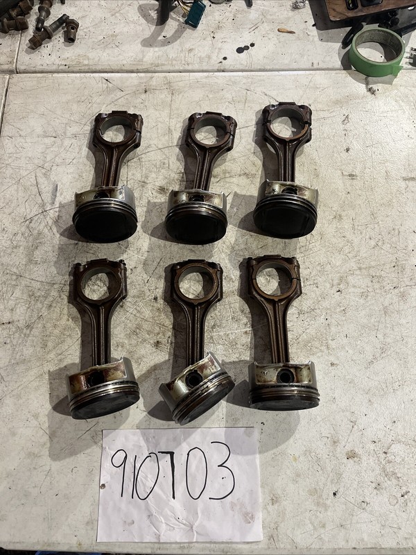 98-05 MercedesE320 C320 Engine Motor Piston Connecting Rod V6 6-Set OEM
