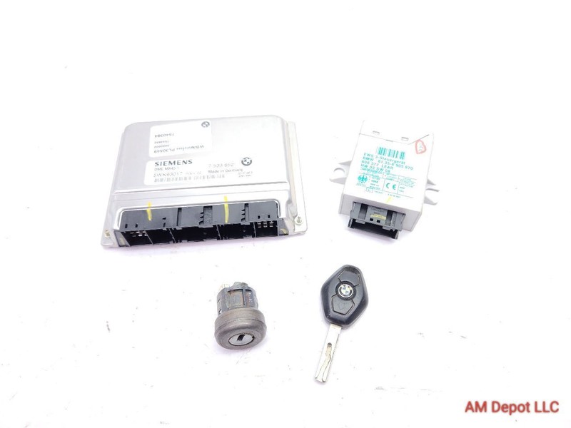 2004 BMW 325ci 325i E46 ECU DME MS43 EWS 3 w Key Fob Cylinder Set 12147506307