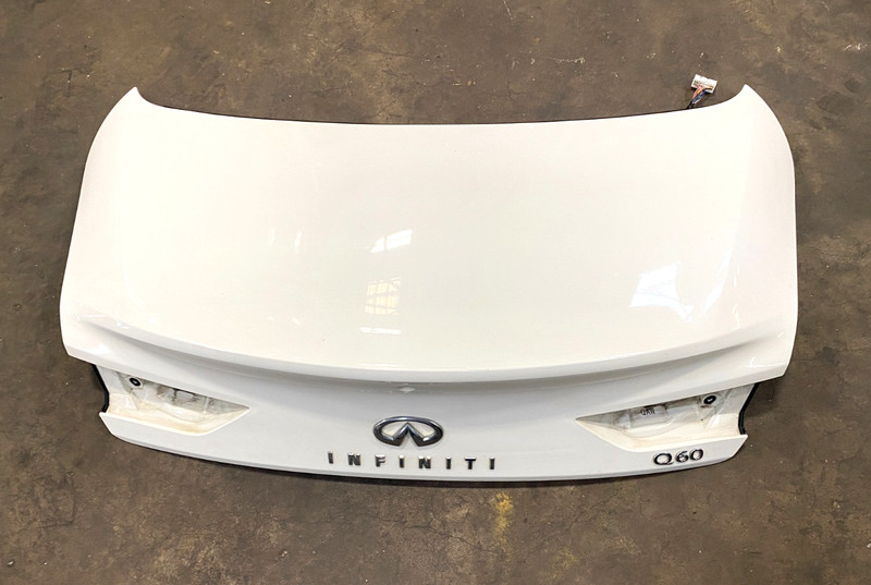 17-22 INFINITI Q60 COUPE TRUNK LID SHELL WHITE OEM #A0.34