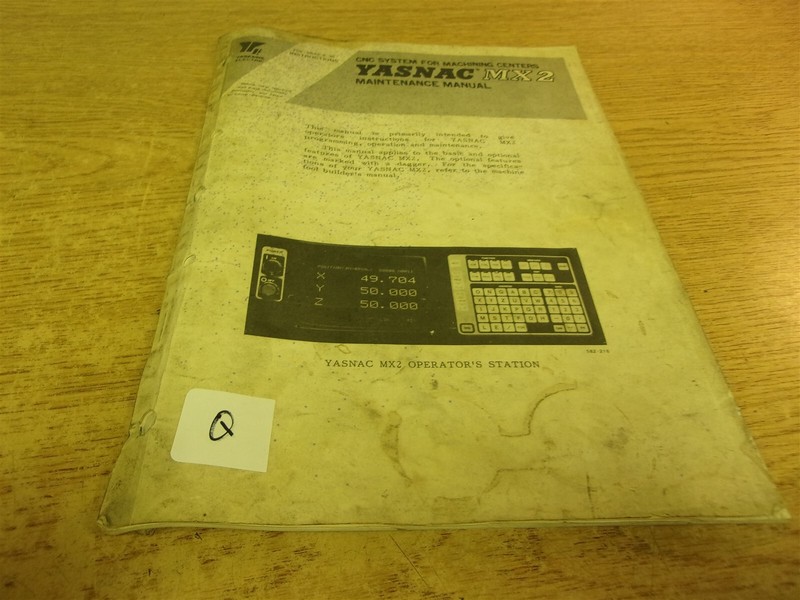 Yasnac MX2 Maintenance Manual TOE-C843-8,3-5 "Q" *FREE SHIPPING*
