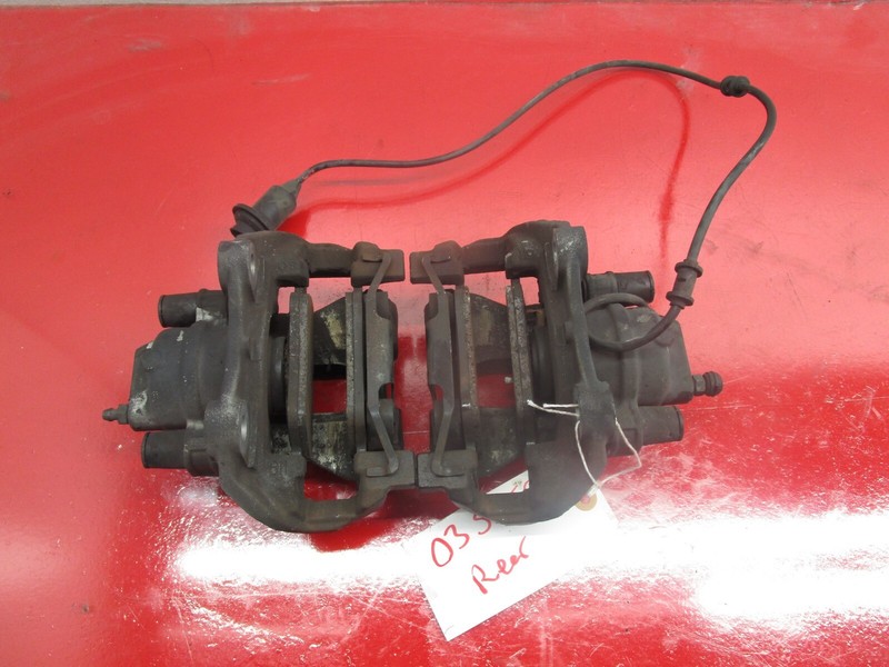 03-06 MERCEDES-BENZ R230 SL500 RWD REAR LEFT / RIGHT BRAKE CALIPER SET PAIR OEM