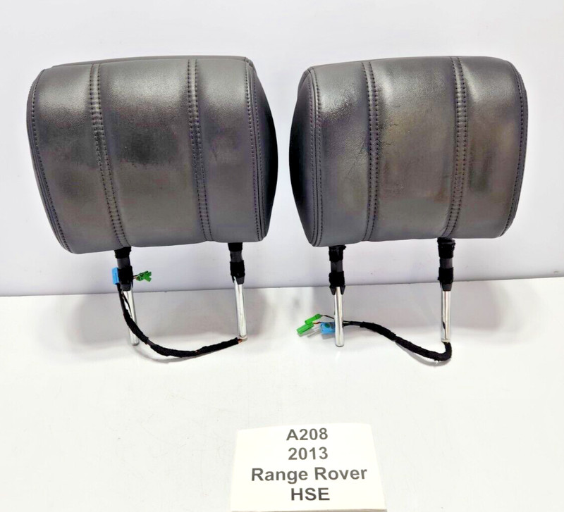 ✅ 13-17 OEM Range Rover L405 Front Right Left Headrest Black W/ DVD Screen SET