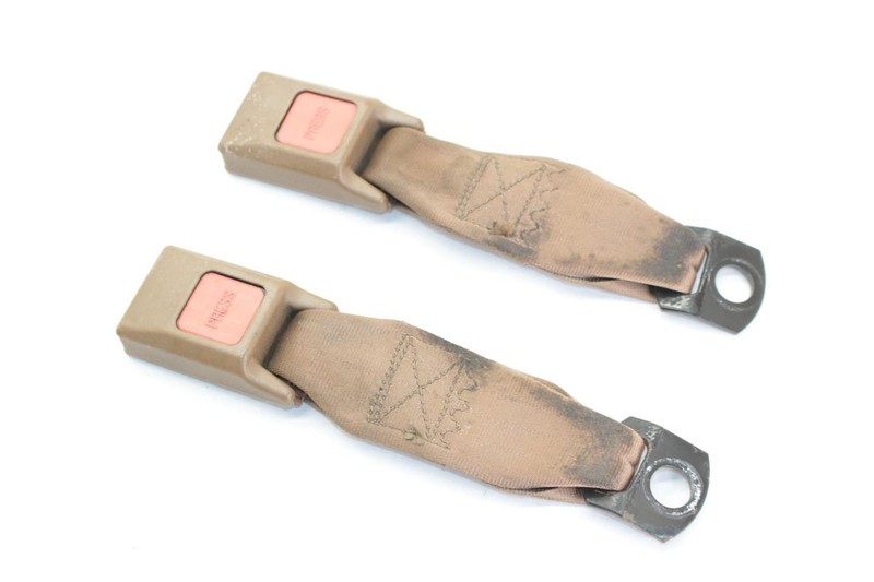 90-96 Nissan 300ZX 2+2 Tan Pair of Left and Right Rear Seat Belt Buckles