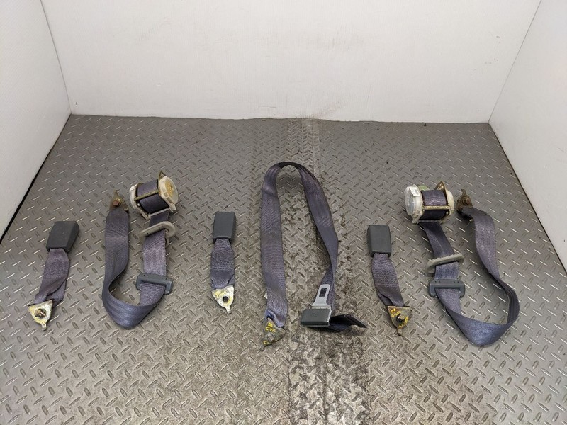 96-00 Honda Civic Coupe Rear Seat Belts Left Right Center Dark Gray OEM 1182978