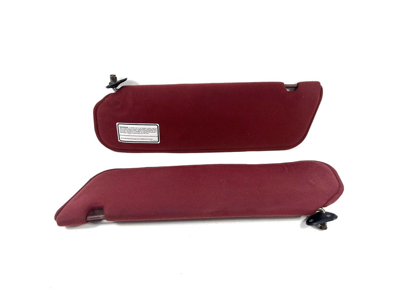 1989-1994 Ford Ranger Sun Visors Left Right Driver Passenger Pair Red OEM