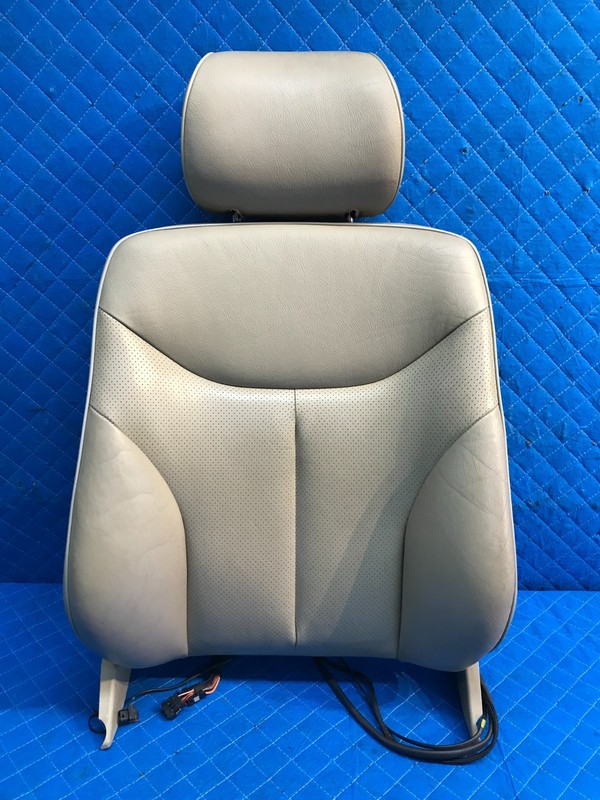 1999 Mercedes S500 Front Right Seat Back Head Rest Upper Leather Cushion Beige