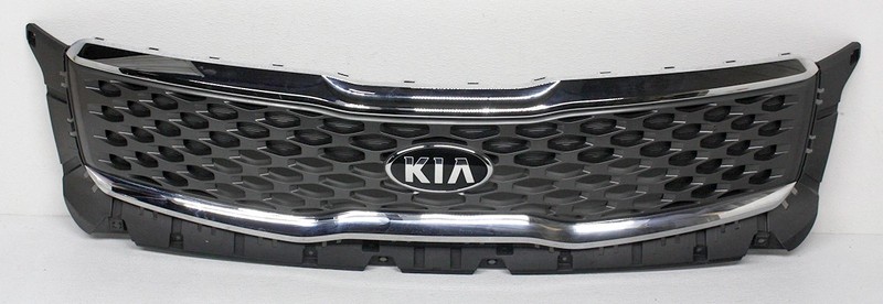 OEM Front Upper Grille For KIA Telluride 86350-S9000 Chrome surround Gray mesh
