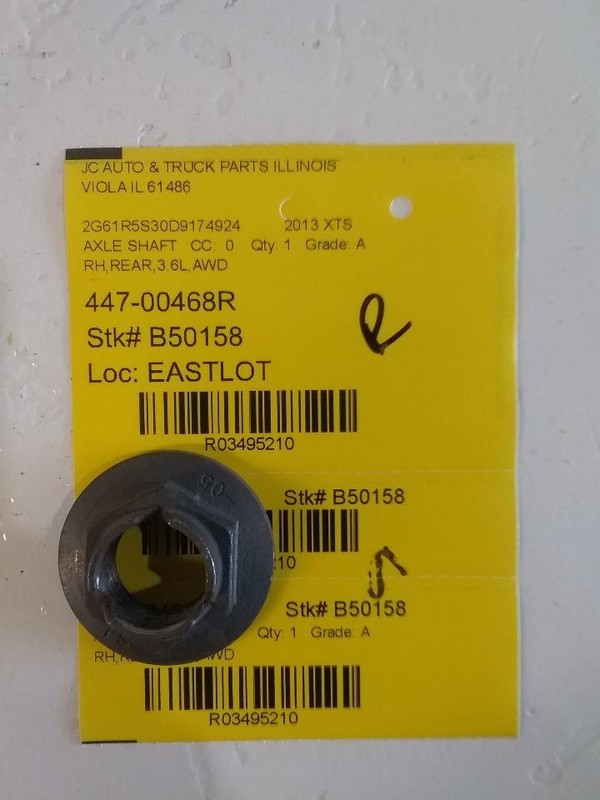 Passenger Right Axle Shaft Rear Fits 13-19 XTS 3495210