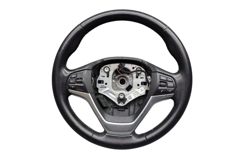 14-18 BMW X5 X6 F15 F16 Steering Wheel W/ Multifunction Switch Leather Black Oem