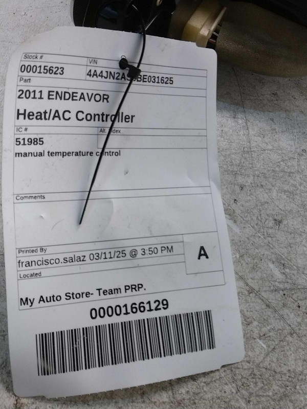 2011 Mitsubishi Endeavor A/C Selector Switch OEM 7820A065HA Used 153K Miles