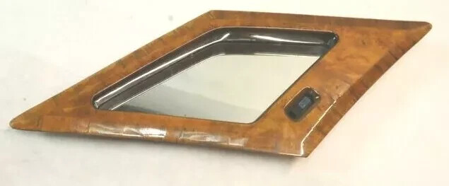 91 Bentley Turbo R Rear Left Side Interior Quarter Panel Mirror Wood Trim OEM