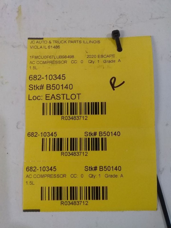 AC Compressor Fits 20-22 ESCAPE 3483712