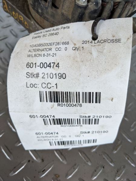 Alternator Fits 10-16 LACROSSE 1000478