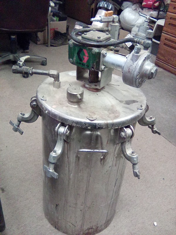 Graco Stainless Steel Paint Pot Pressure Tank 10 Gallon