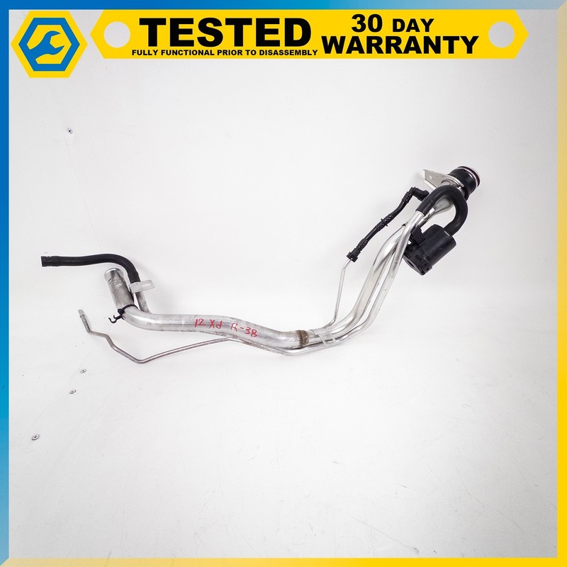 10-19 JAGUAR XJ FUEL TANK FILLER NECK TUBE PIPE W/VALVE OEM