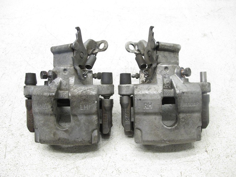 13-15 JAGUAR X250 XF 3.0 2.0 BRAKE DISC CALIPER REAR LEFT RIGHT SET OEM 092424