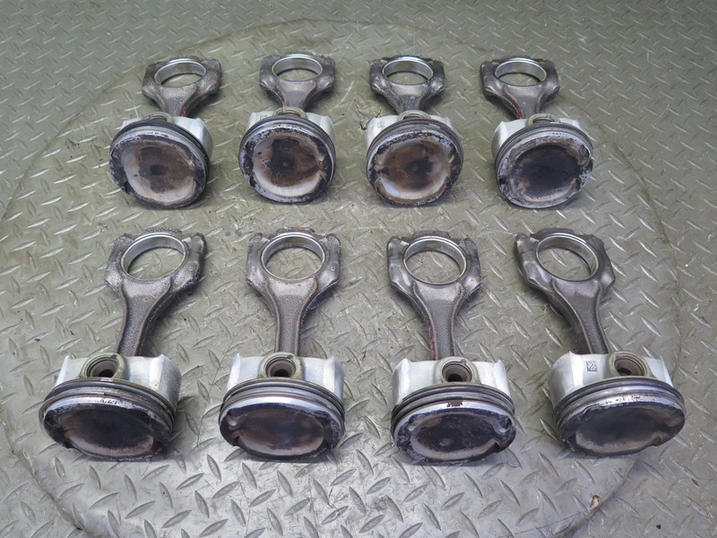 2010-2014 BMW E71 X6M 4.4L S63 ENGINE PISTON CONNECTING ROD SET OF 8 86k MILES
