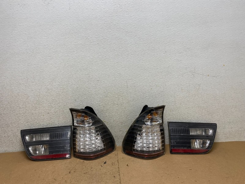 2000 to 2006 Bmw X5 Left+Right Set Outer InnerBlack LED Tail Lights P9951 DG