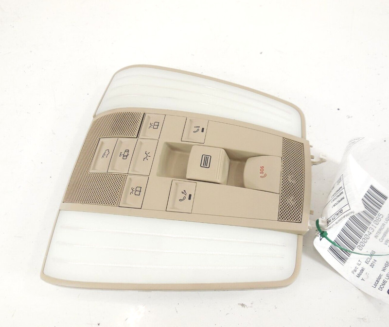 2014 14 Mercedes-Benz E350 Overhead Dome Light Sunroof Switch Console OEM