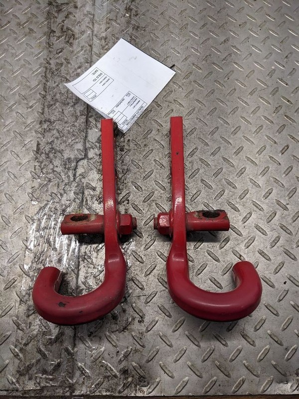 Jeep JK Wrangler OEM Rubicon Hardrock Rear Red Tow Hooks Pair 2013-2017 1195181