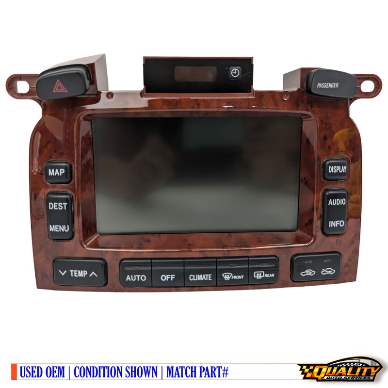 06 07 Toyota Highlander Radio Climate Control GPS Navigation Display Screen