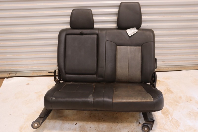 2011-2016 FORD F250 SD CREW CAB REAR LEFT SIDE SEAT COMPLETE BLACK LEATHER OEM
