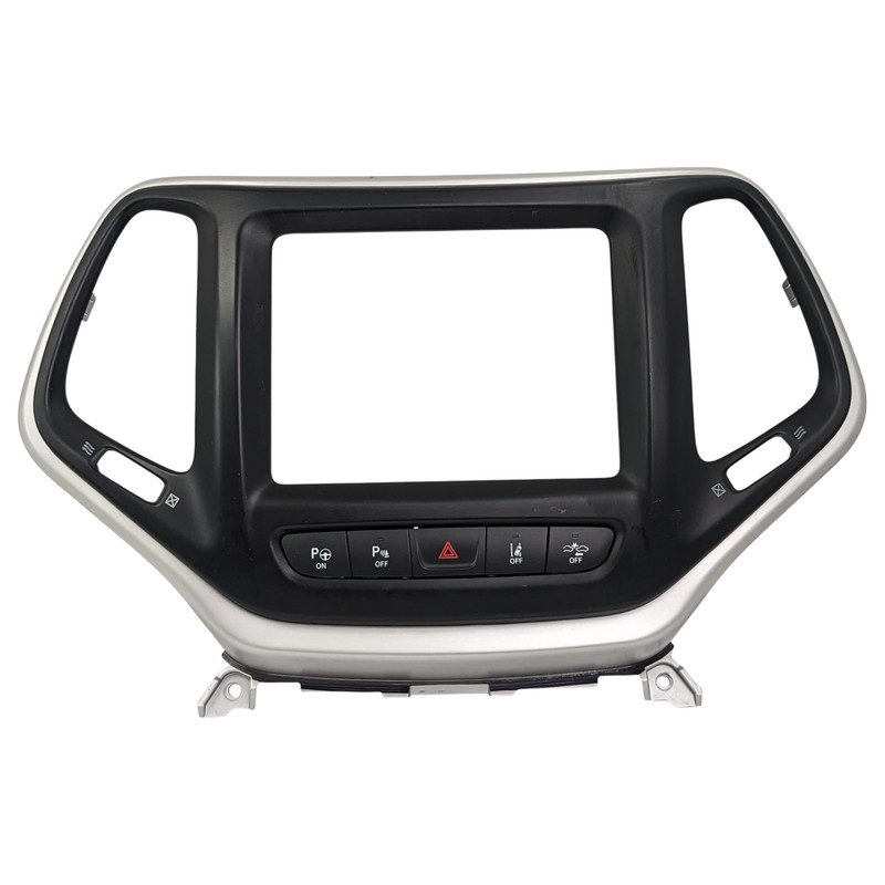 2014-2017 Jeep Cherokee Dash Radio Display Screen Bezel Trim Hazard Switch OEM