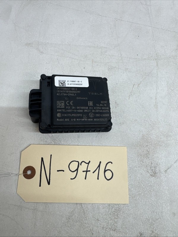 20 - 22 TESLA M 3 OEM Front Radar Distance Control Module 1108647-00-C 9716 B142
