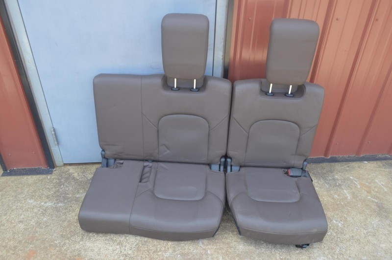 2015-2017 INFINITI QX80 REAR 3RD THIRD ROW SIDE SEAT LEATHER SET BROWN