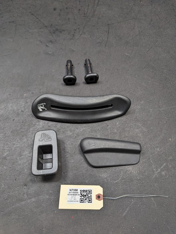 5PC 2nd Row Right Seat Headrest Guide w/ Covers 2017 Nissan Pathfinder 2016 2019