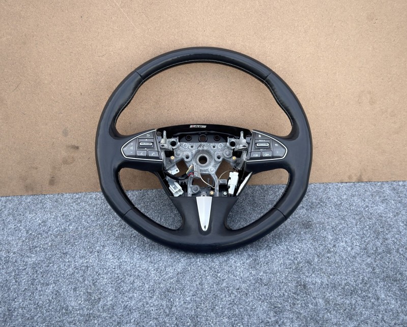 INFINITI Q50 2014-2017 OEM STEERING WHEEL LEATHER W/ SWITCH BUTTONS (BLACK)