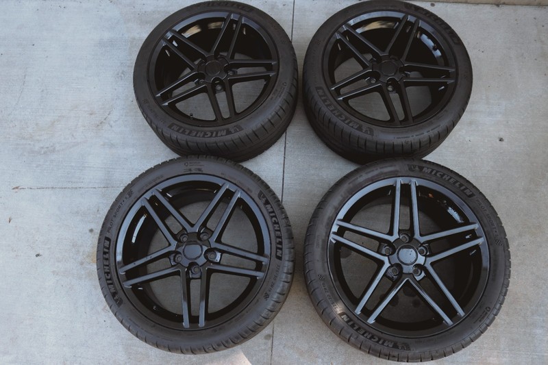 19x10/18x9.5 Wheels C6 Corvette Z06 style Rims & Michelin Pilot Sport 4S *USED*