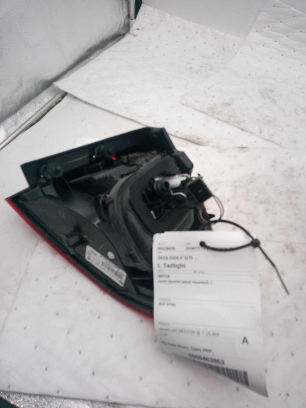 2015 Volkswagen Golf GTI Left Tail Light Assembly Grey OEM Used 144853