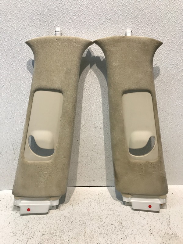 01-03 LEXUS UCF30L LS430 SET / 2 CENTER B PILLAR UPPER TRIM COVER PANEL Tan LH05