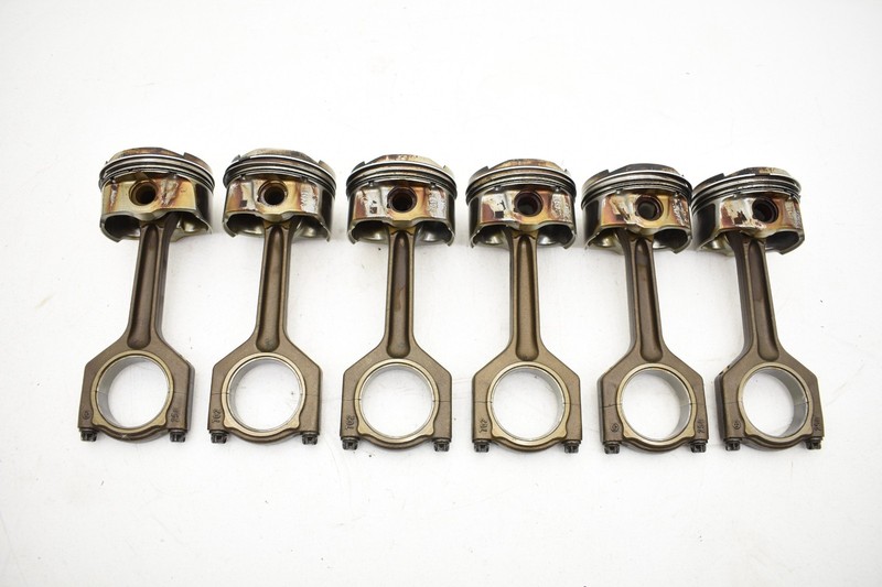 2008 BMW E90 335xi N54 3.0L ENGINE PISTON CONNECTING RODS SET OF 6 OEM KW70