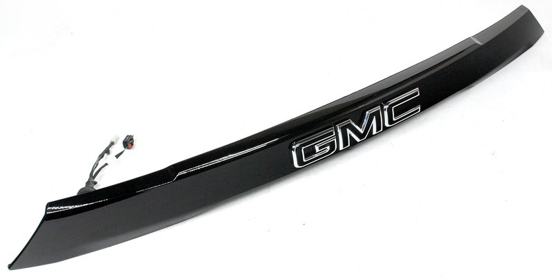 OEM Tail Finish Panel For GMC Acadia, Denali Black Chrome Black Emblem Letters