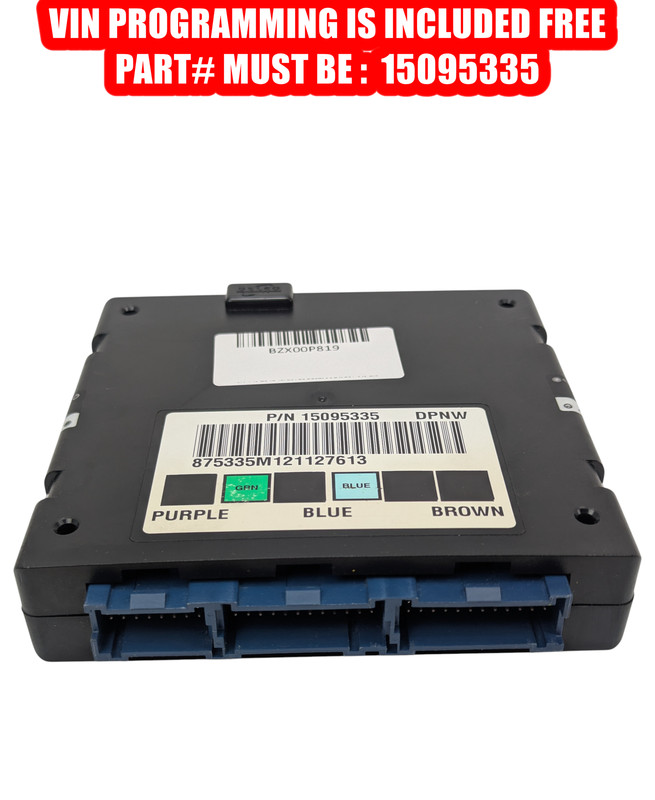 VIN Programmed 2002 Chevrolet Avalanche Body Control Module BCM 15095335 GM