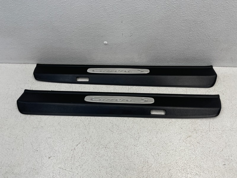 2012-2016 Porsche 991 911 Left Right Door Sill Scuff Plate Trim Set 1569 OEM