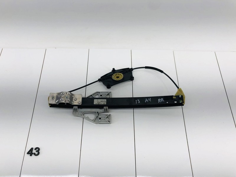 09-16 AUDI A4 QUATTRO 8K REAR RIGHT PASSENGER SIDE DOOR WINDOW REGULATOR OEM