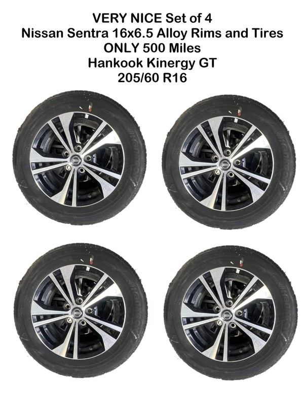 2020-2023 NISSAN SENTRA RIM 16X6.5 w/Hankook Kinergy GT 205/60/R16 SP606LA3A