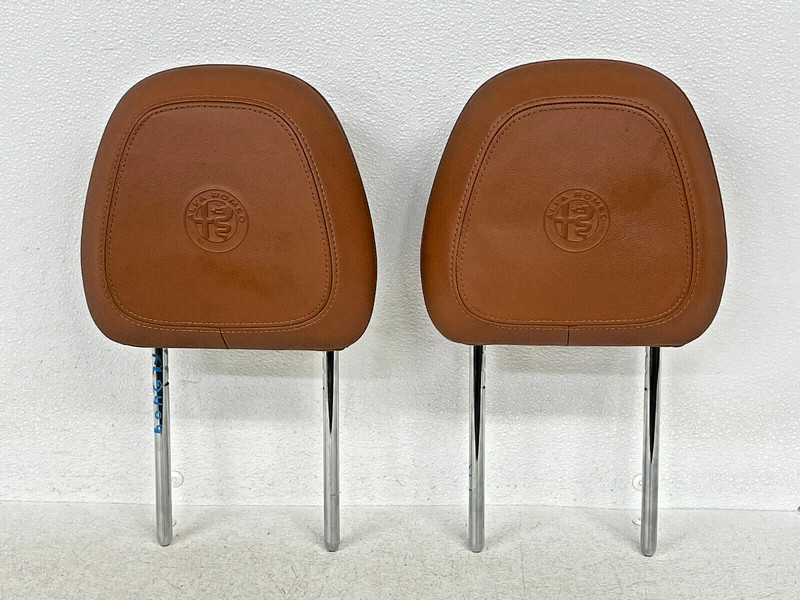 ⭐2017-2019 ALFA ROMEO GIULIA FRONT LEFT & RIGHT SEAT HEADREST SET OEM LOT2409