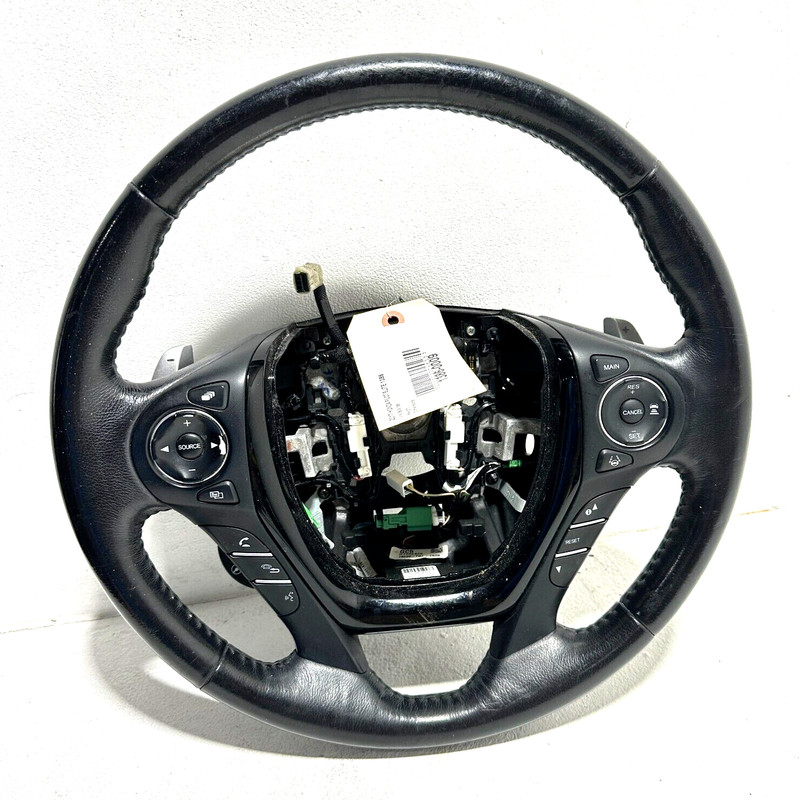 2016-2018 HONDA PILOT ELITE STEERING WHEEL BLACK LEATHER OEM
