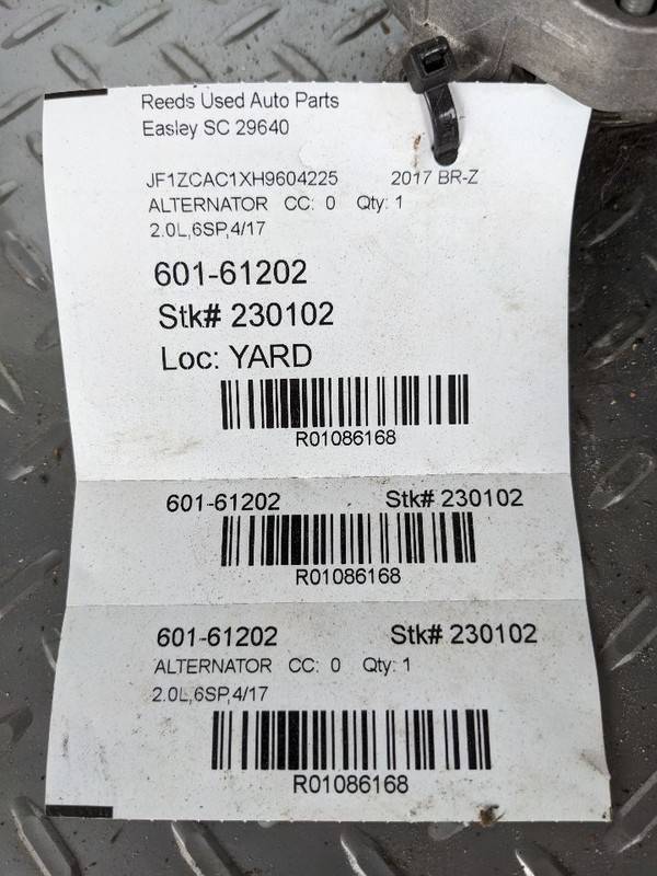 Alternator Fits 17-20 BR-Z 1086168