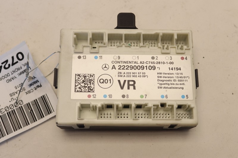 2014-2019 MERCEDES S-CLASS S550 W222 FRONT RIGHT SIDE DOOR CONTROL MODULE OEM