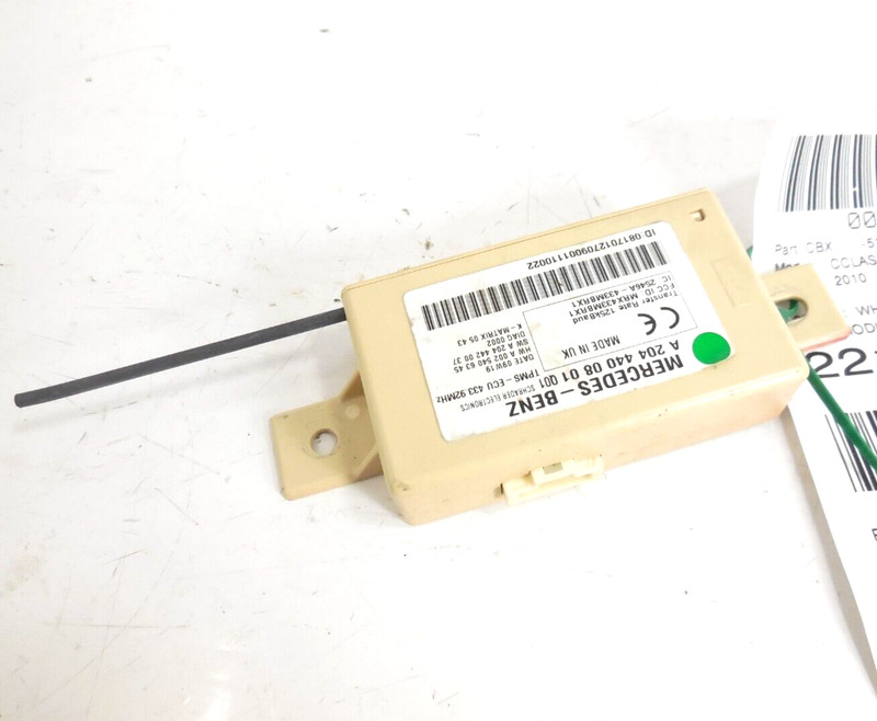 2008-2011 Mercedes-Benz C300 Tire Pressure Control Module OEM 2044400801