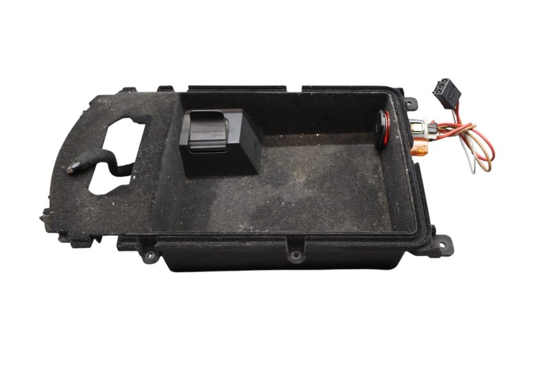 12-18 Audi A7 A6 Quattro Front Center Console Storage Box W/ Power Outlet OEM
